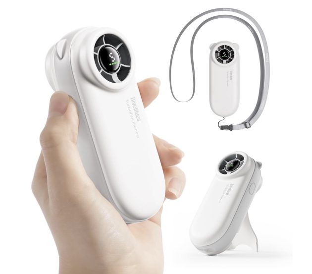 Portable Turbo Fan, USB Rechargeable Pocket Fan
